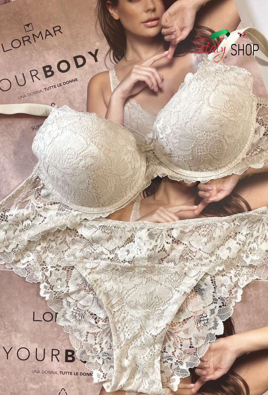 Дантелен сутиен тип Balconette Lormar Comfy колекция YOUR BODY