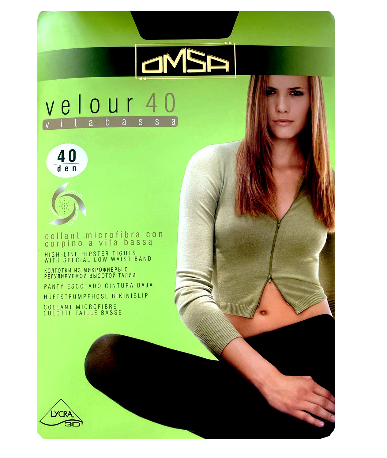 Чорапогащник микрофибър Omsa Velour 40 DEN
