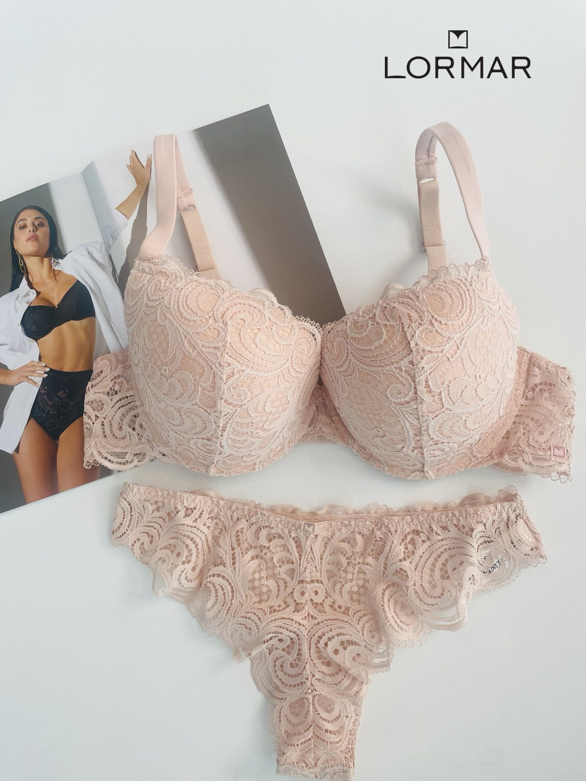 Луксозен сутиен Lormar Push-Up серия Frizzante