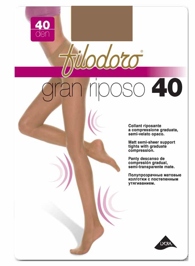Чорапогащник със стягащ и масаж ефект Filodoro Grain Riposo 40 ДЕН